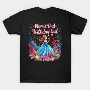 Mom And Dad Birthday Girl Kitty Family Party Decorations T-Shirt T-Shirt